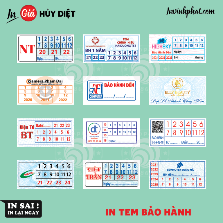 In tem bảo hành
